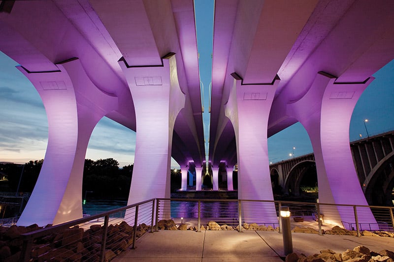 St. Anthony Falls I 35 Bridge Substructure In Minneapolis, Bridg