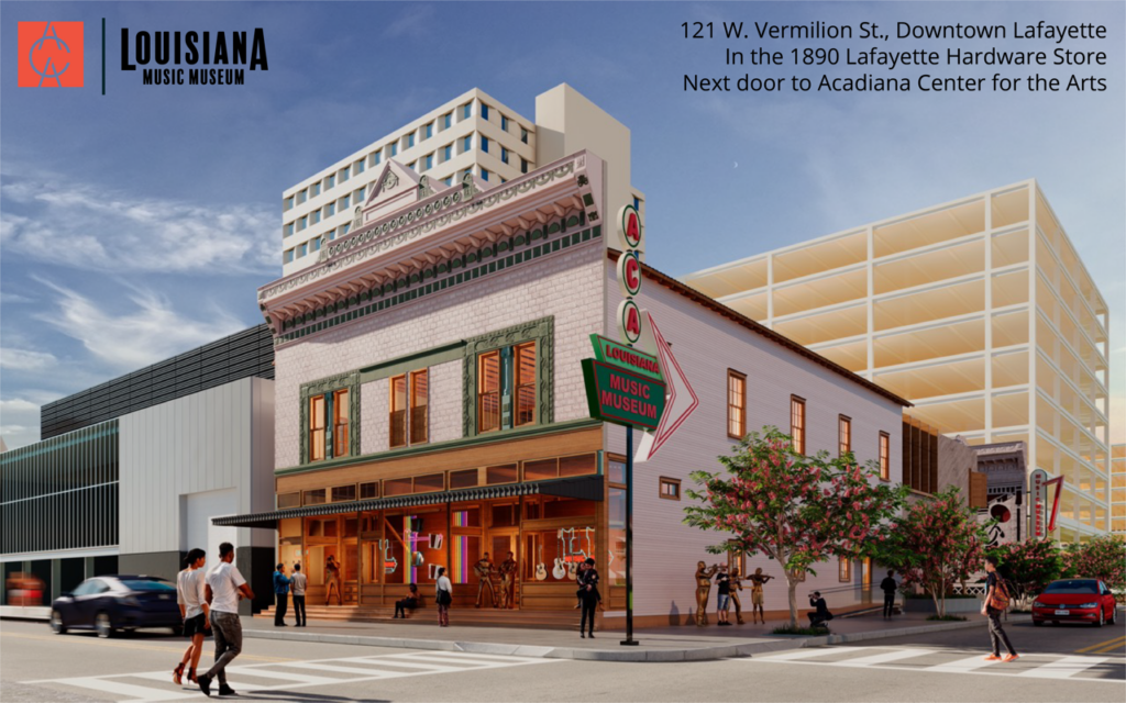 Architectural Rendering of Vermilion Street Facade for Louisiana Music Museum