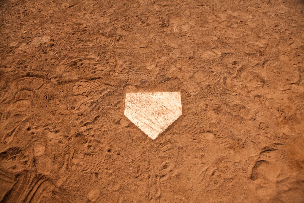 Home Base Plate On The Diamond