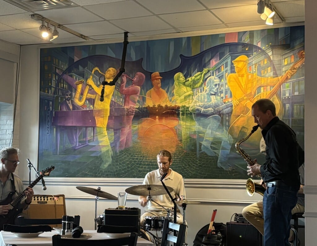 Dafford mural in Blu Room at Antoni's