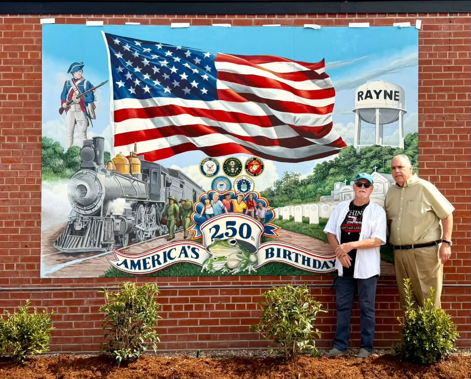 Robert Dafford Mural "United In Service" in Rayne, La.