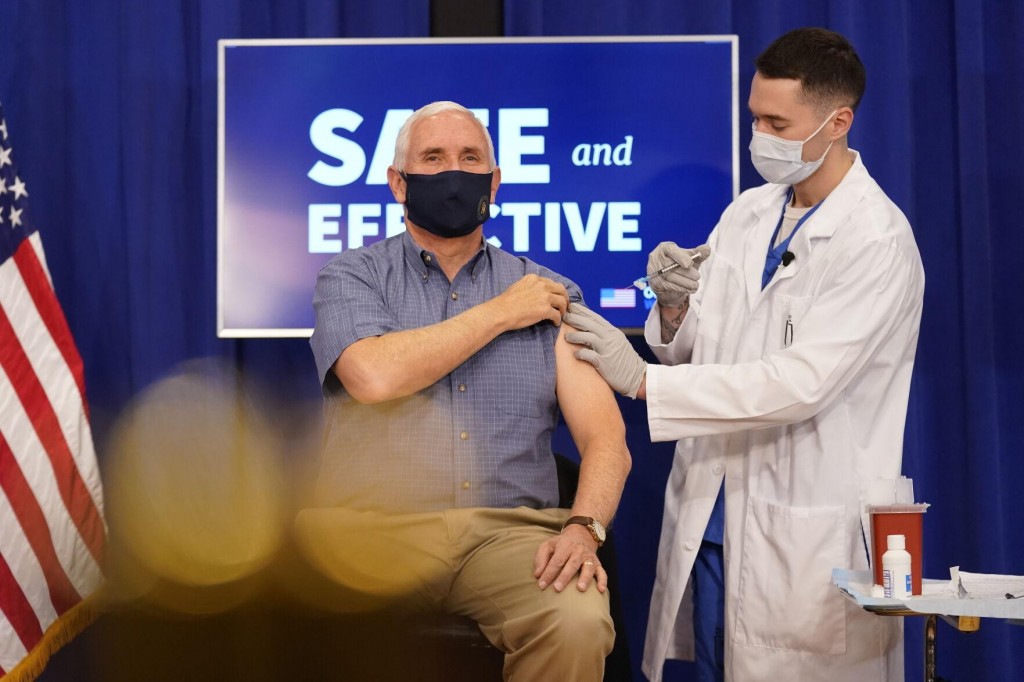 Pence, Second Lady Get Covid 19 Vaccine Injections On Live Television