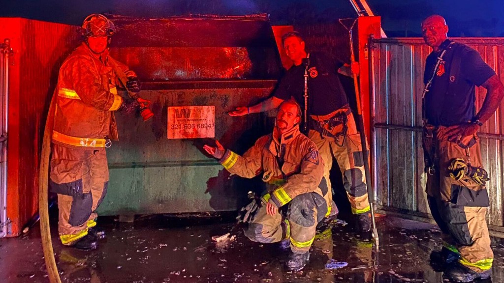 The Last Call Of 2020 For This Florida Fire Department Was Literally A Dumpster Fire