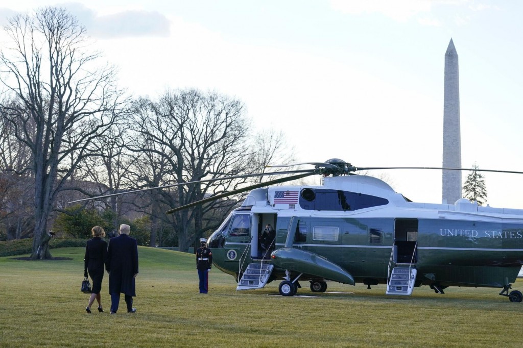 President Trump, First Lady Leave White House For Final Time