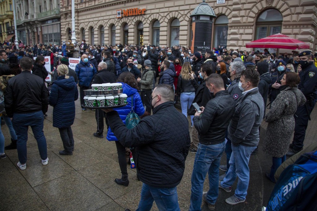Thousands Rally In Croatia As Pandemic Rules Hurt Businesses