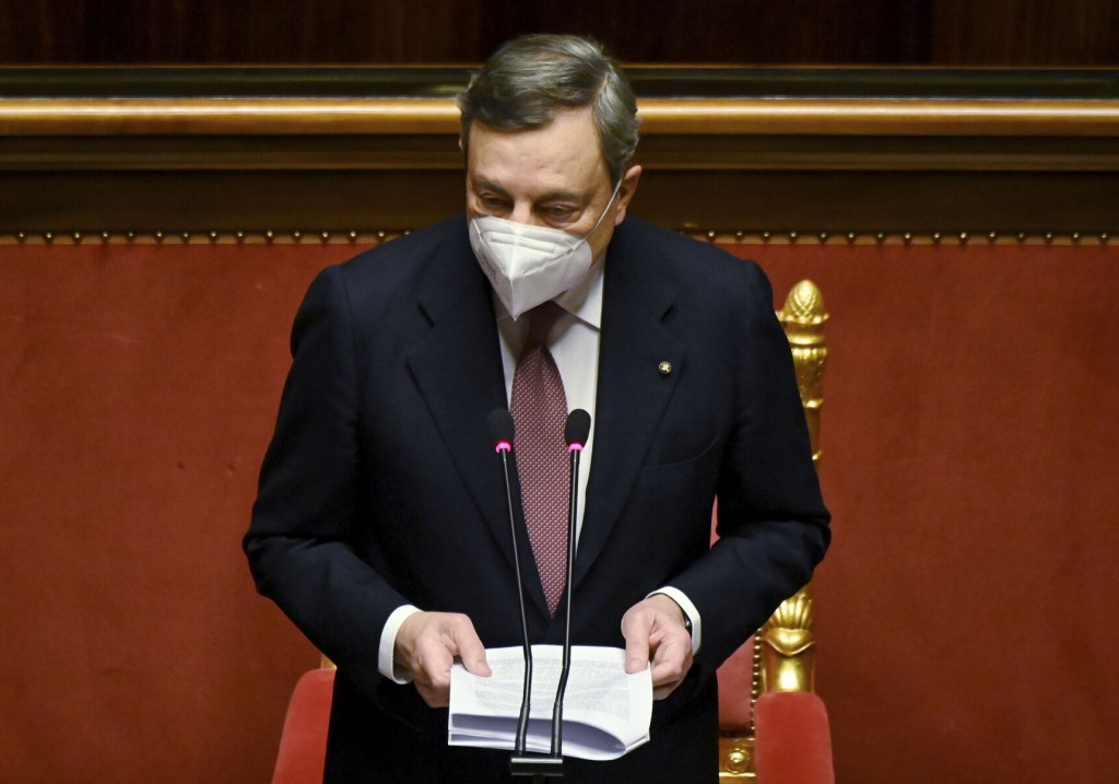 Italy’s Draghi Urges Unity, Sacrifice In Fighting The Virus