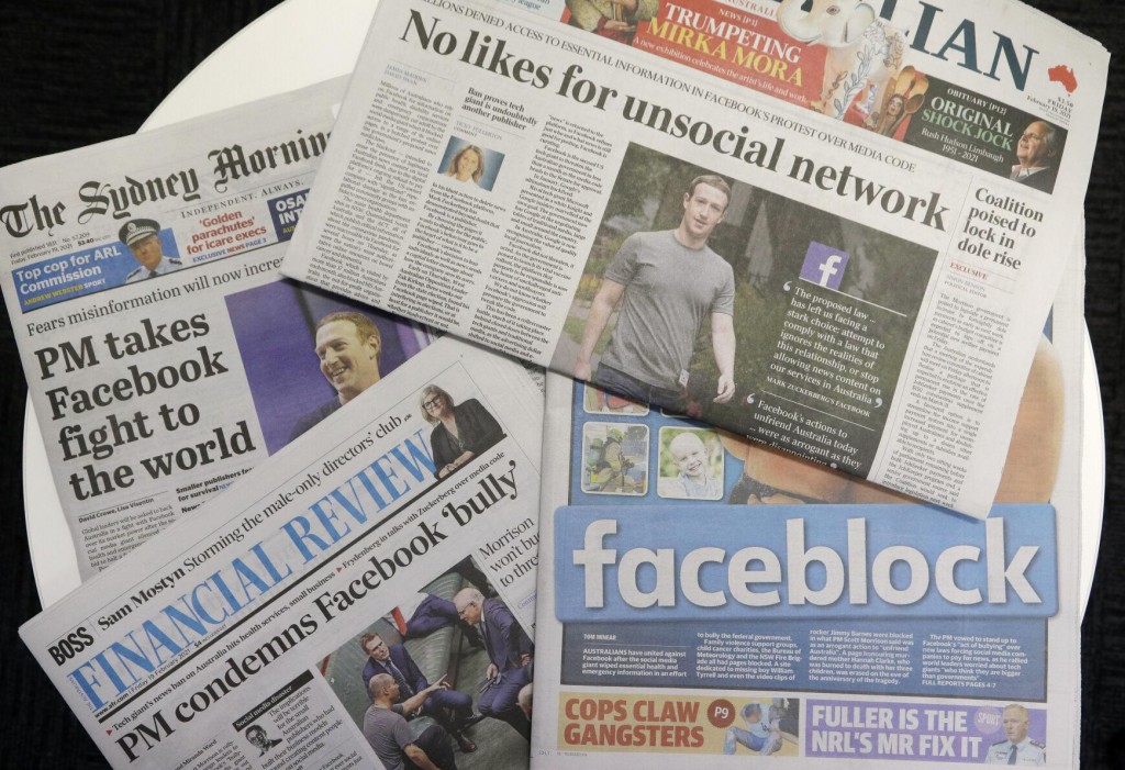 Australian Leader Urges Facebook To Lift Its News Blockade