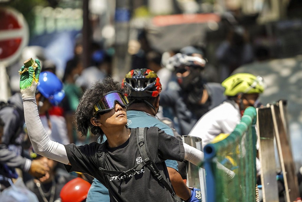 Myanmar Police Fire Tear Gas, Rubber Bullets At Protesters