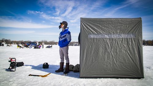 On A Frozen Minnesota Lake, Political Antagonisms Melt Away