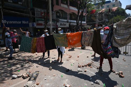 Myanmar Protesters Trapped In Late Night Standoff As Military Tries To Silence Independent Media