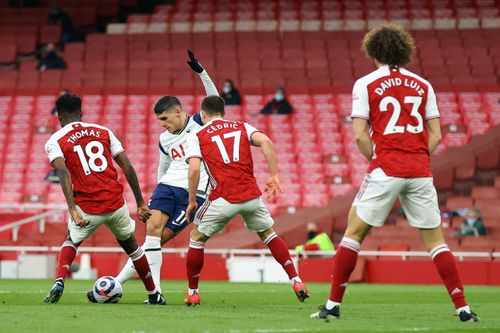 Erik Lamela Scores Stunning Rabona Goal But Is Sent Off As Arsenal Overcomes Tottenham In North London Derby