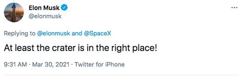 Elon Musk On Spacex Sn11 Mars Rocket Prototype Test: ‘at Least The Crater Is In The Right Place!’