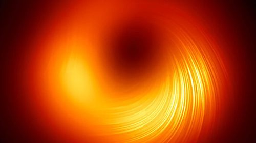 New Image Reveals Supermassive Black Hole’s Swirling Magnetic Field