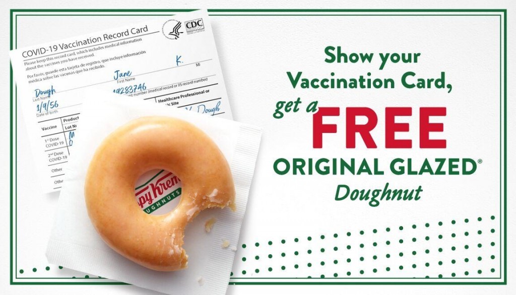 Krispy Kreme Offers Free Doughnuts With Covid 19 Vaccine Card