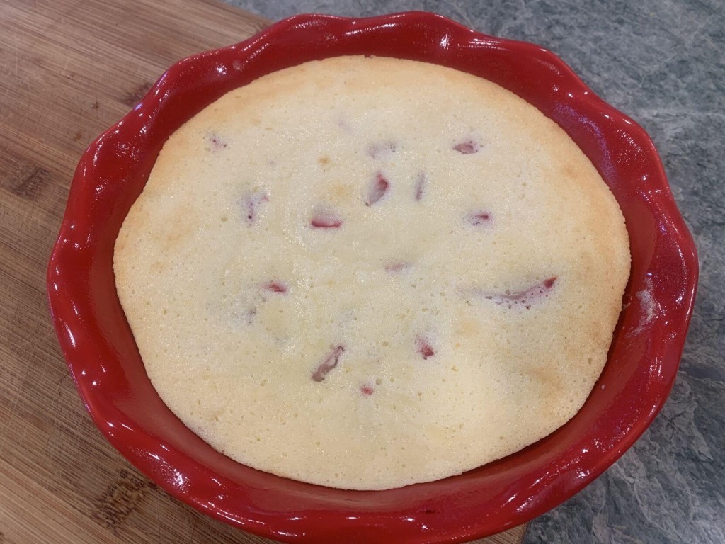 Seriously Simple: Meyer Lemon Strawberry Pudding Cake Celebrates Spring