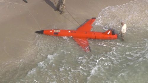 Military Drone Washed Ashore On Beach