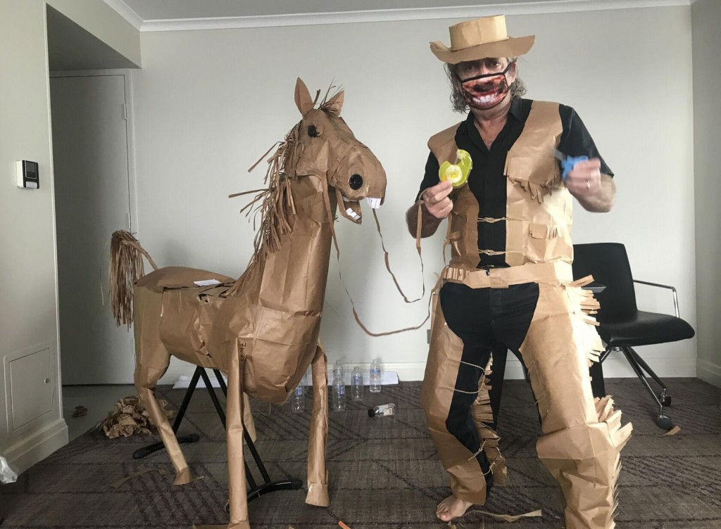 ‘paper Cowboy’ Rides Out His Quarantine In Australian Hotel