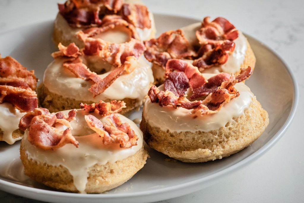Maple Bacon Baked Donuts