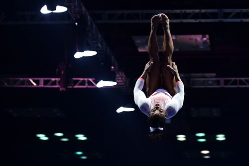 Simone Biles Becomes First Woman To Land Yurchenko Double Pike In Return To Competition