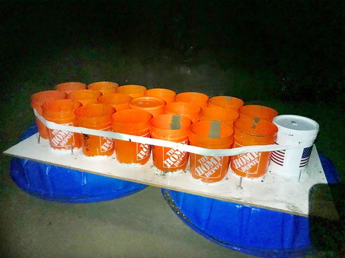 Two College Students Had To Be Rescued When Their Boat Made Of Plastic Buckets And Kiddie Pools Drifted Out To Sea