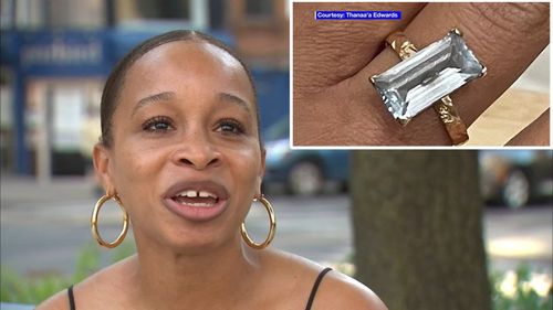 Woman Searching For Lost Ring After Removing It On Bench In Brooklyn