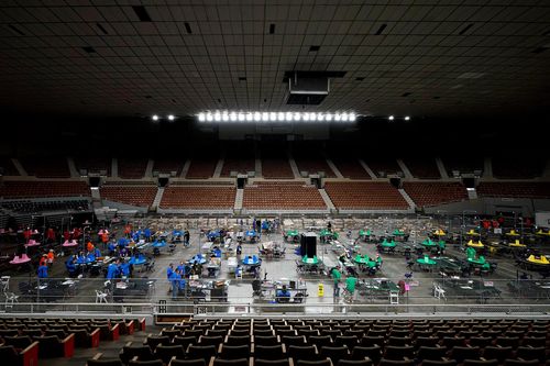 2020 Ballots Relocated In Semi Trucks As Arizona Election Audit Pauses Over Space Availability