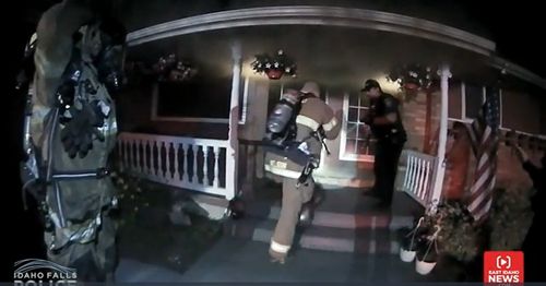 Body Cam Shows Rescue Of Woman Trapped In Burning Home