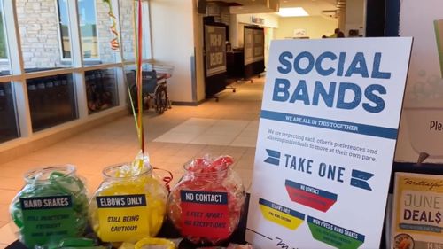 Store Offers Color Coded Bracelets To Show Social Distancing Comfort Levels