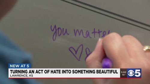 Driver Turns Hateful Graffiti Into Messages Of Support