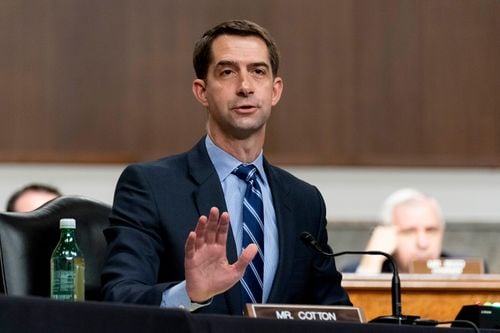Sen. Tom Cotton Blasts Biden Over Borders, Cops And Crime — And Does Push Ups With Chuck Grassley — In Iowa Trip