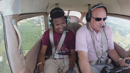 High School Graduate Flies Plane For The First Time