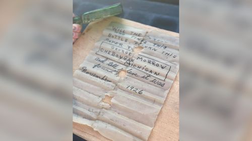 A Boat Captain Found A 95 Year Old Message In A Bottle In Michigan. The Internet Helped Track Down The Writer’s Daughter
