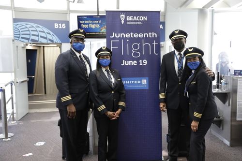 All Black Flight Crew Commemorates Juneteenth