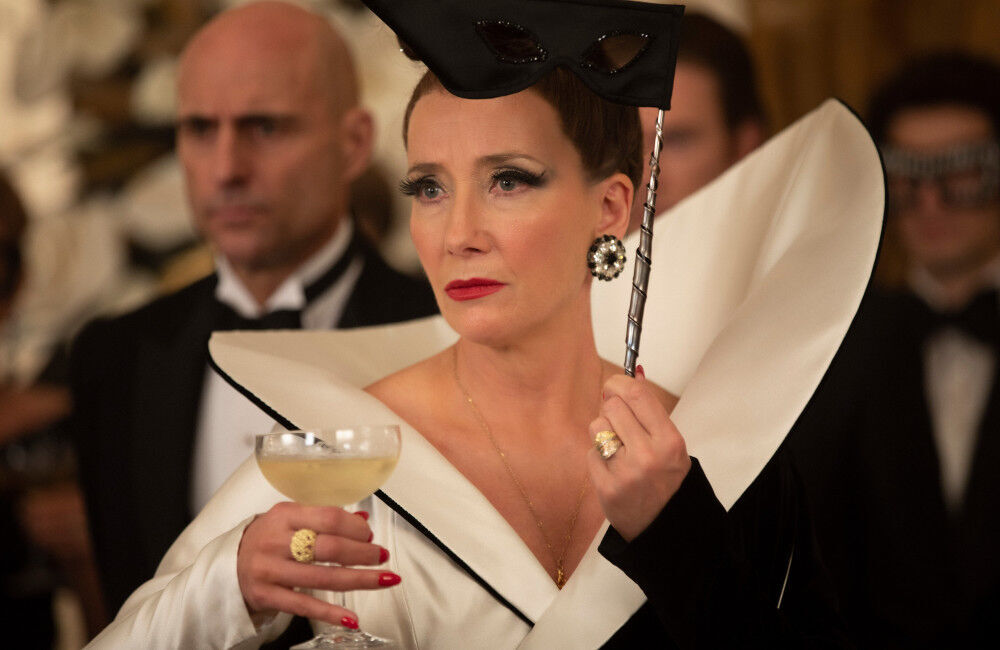 Dame Emma Thompson’s Cruella Baroness Look Inspired By Dame Joan Collins
