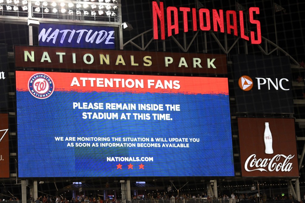 Padres Nats Game Suspended After Shooting Outside Dc Stadium