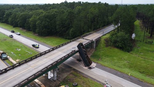 Georgia Interstate Is Shut Down After A Truck Crashed Into A Bridge, Shifting It By 6 Feet