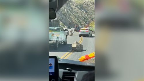 California Earthquake Sends Boulders Tumbling Onto Major Highway