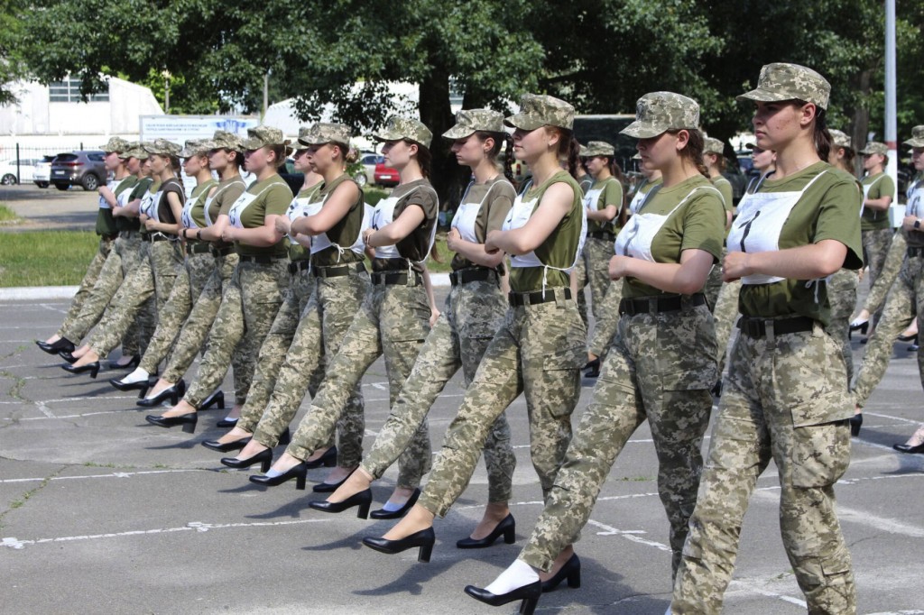 Ukraine Criticized For Making Female Cadets Parade In Heels