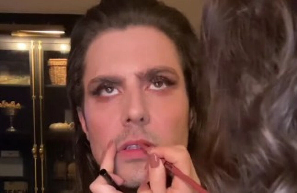 Kat Dennings Turns Fiance Andrew W.k. Into A Bride In Hilarious Make Up Tutorial