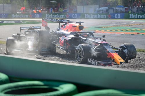 Lewis Hamilton And Max Verstappen Collide And Are Out Of Drama Filled Italian Grand Prix