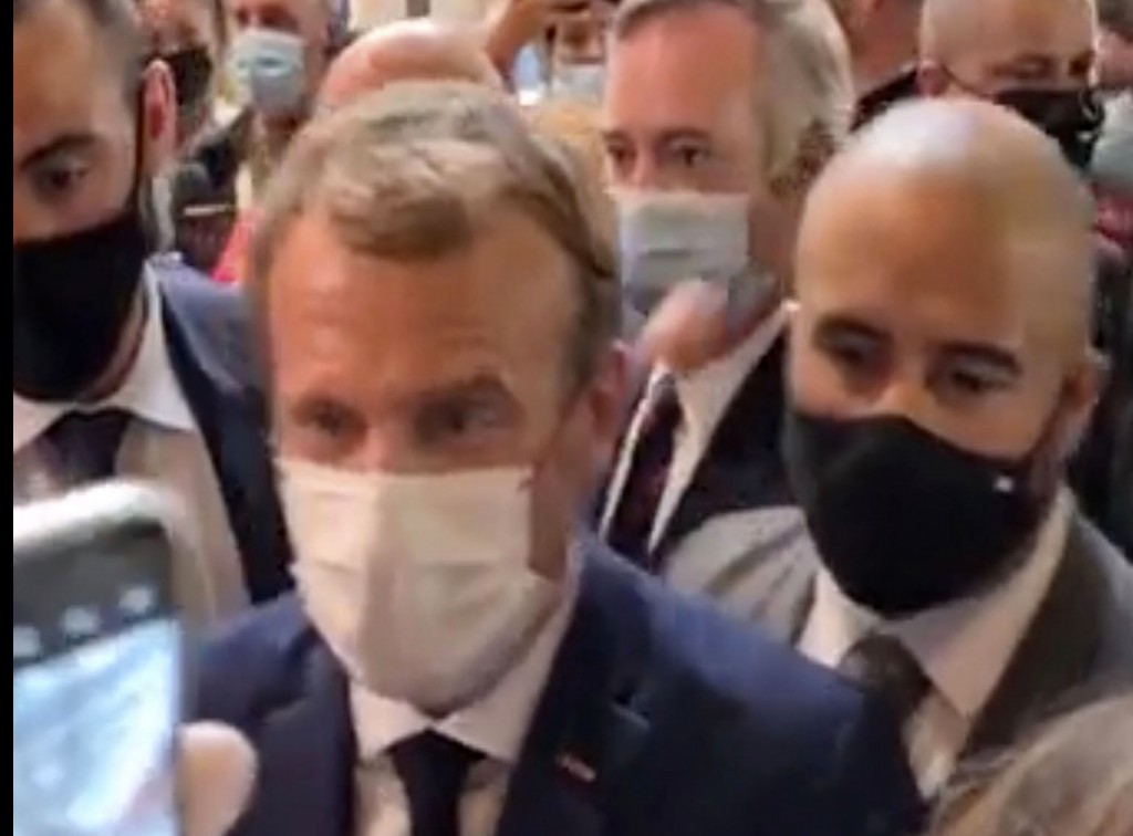 Egg Thrown At French President Macron During Food Trade Fair