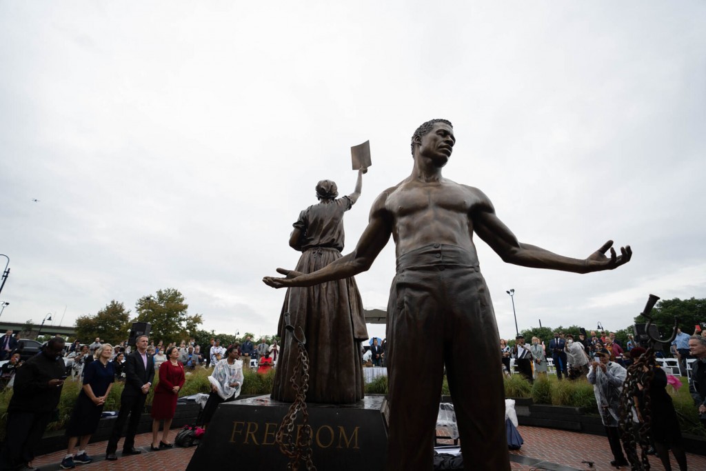 Monument Honoring Abolition Of Slavery Unveiled In Richmond Two Weeks After Robert E. Lee Statue Was Removed