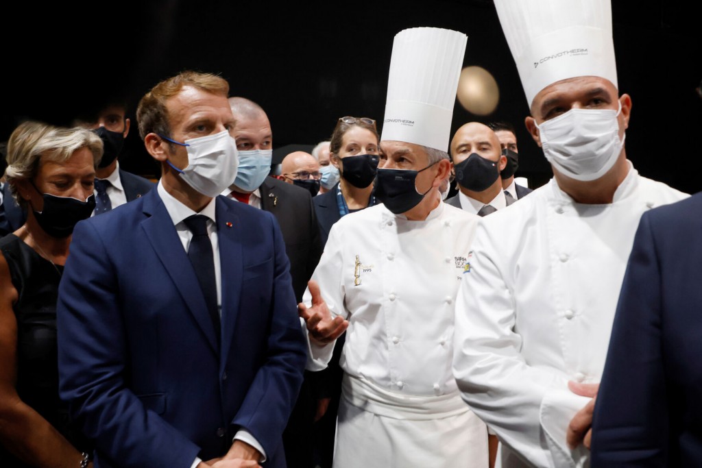 Egg Thrown At French President Macron During Food Trade Fair