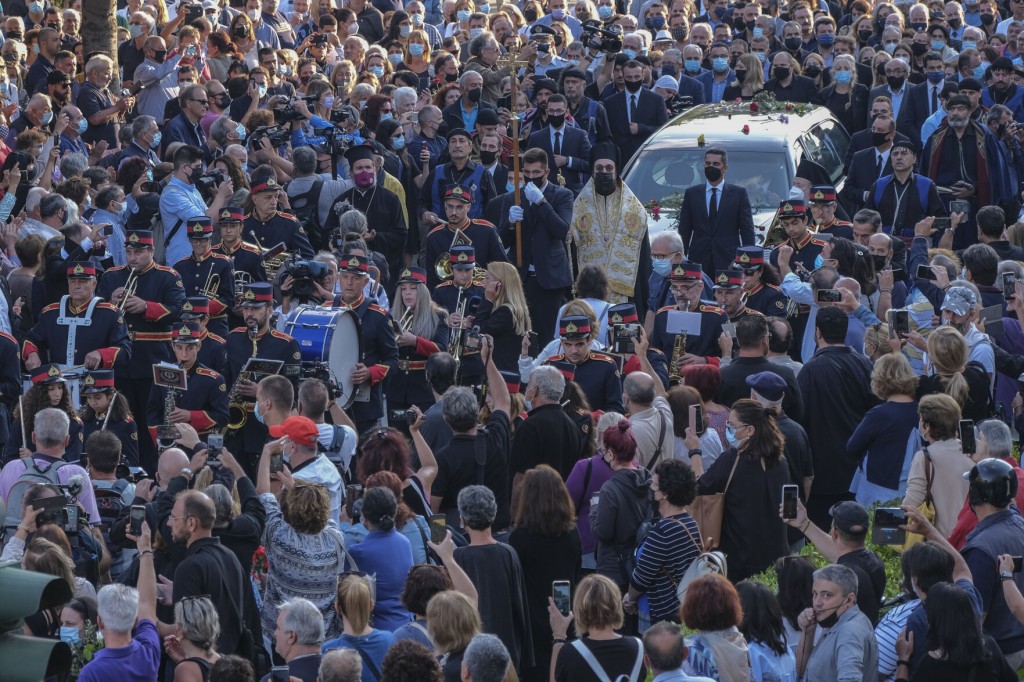 Thousands Gather In Greece For Composer Theodorakis’ Funeral