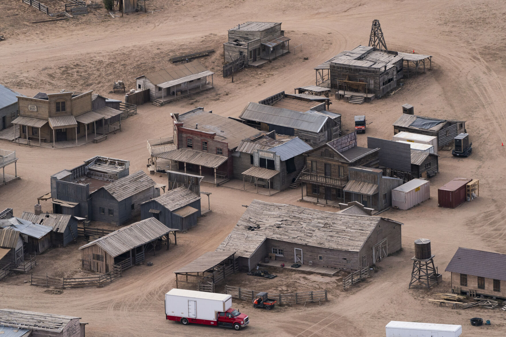 <p>FILE - This Oct. 23, 2021, file photo, shows the Bonanza Creek Ranch in Santa Fe, N.M., where actor Alec Baldwin pulled the trigger on a prop gun while filming “Rust” and unwittingly killed a cinematographer and injured a director. Experts predict a tremendous legal fallout. (AP Photo/Jae C. Hong, File)</p>