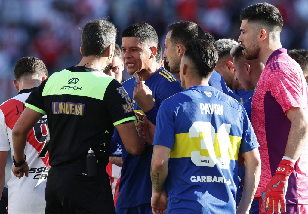 River Plate Defeats Boca Juniors As Ex Manchester United Star Marcos Rojo Sees Red