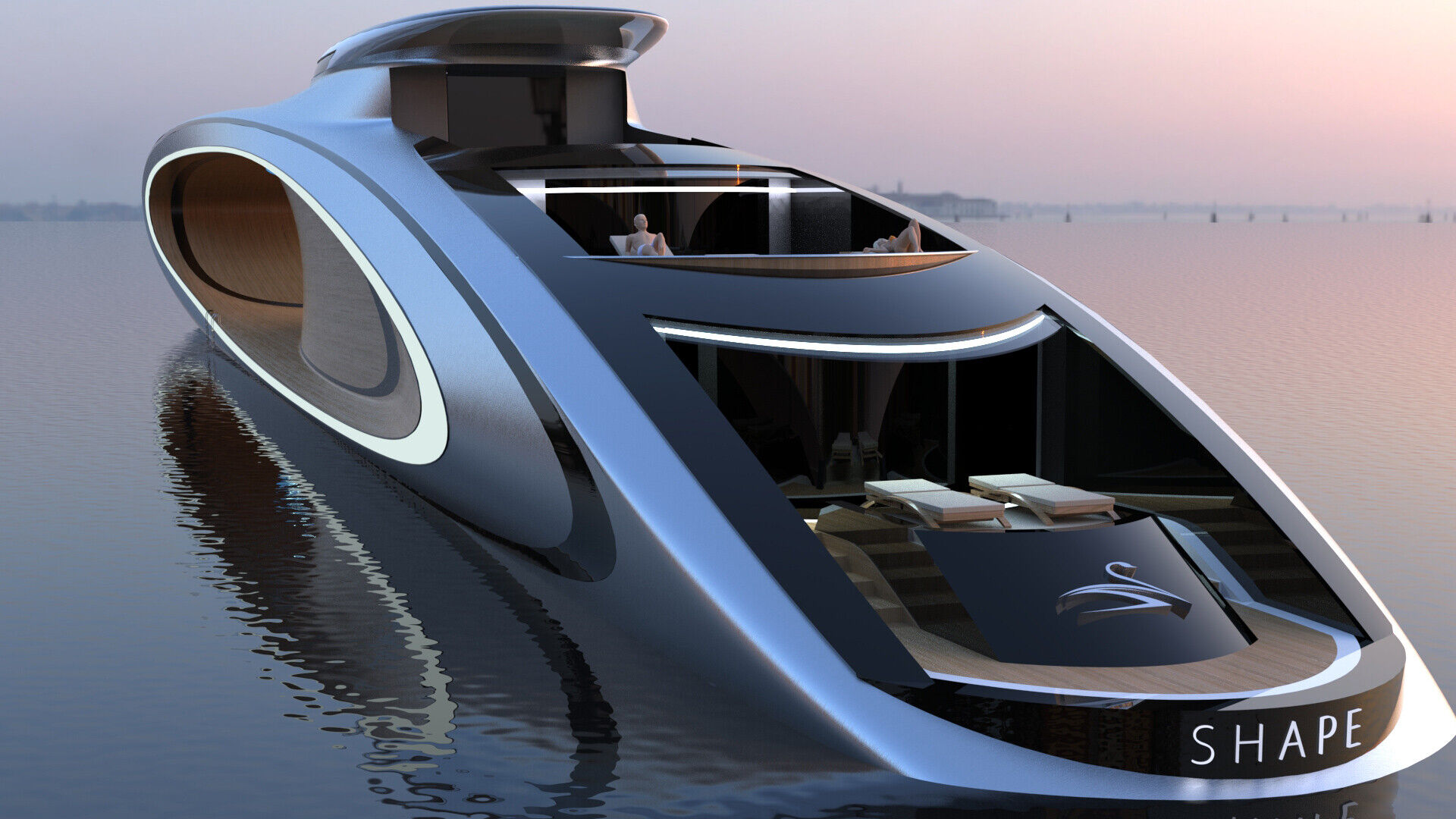 <p>The yacht will be fitted with a glass-bottomed infinity pool, a beach club and a helipad.</p>