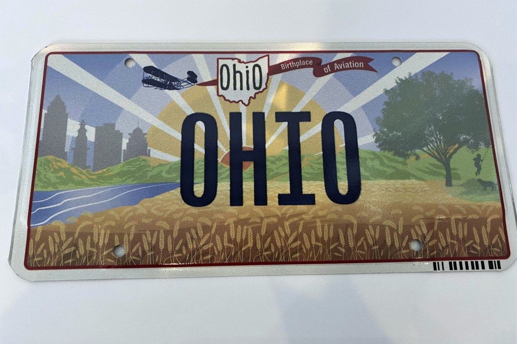Wright Brothers, Wrong Design: Ohio Mangles License Plate