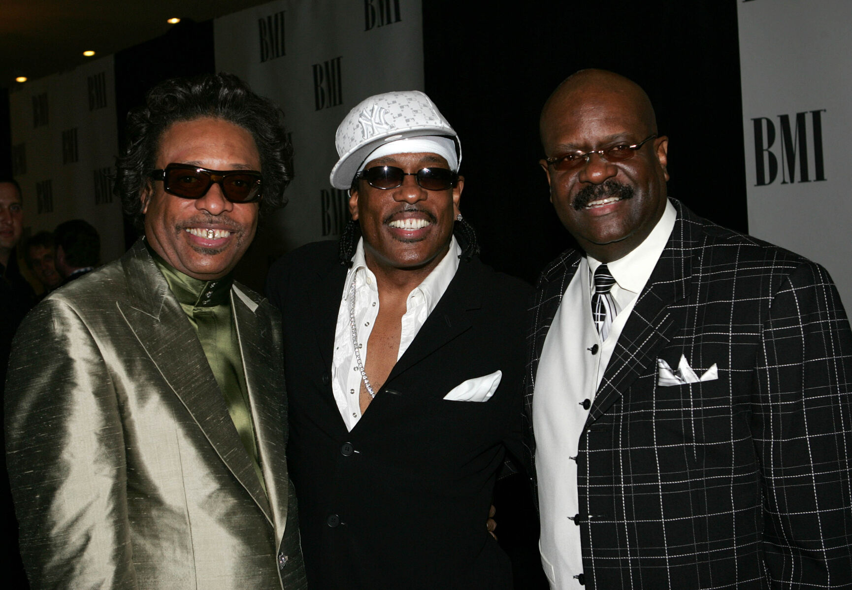 <p>From left, Robert Wilson, Charlie Wilson and Ronnie Wilson of The Gap Band attend the BMI Urban Awards on Aug. 26, 2005, in Miami, Fla.</p>