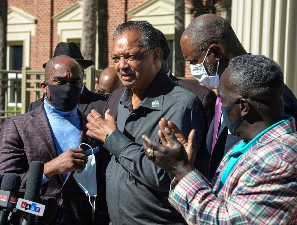 Tensions Flare In Arbery Death Trial As Jesse Jackson Visits